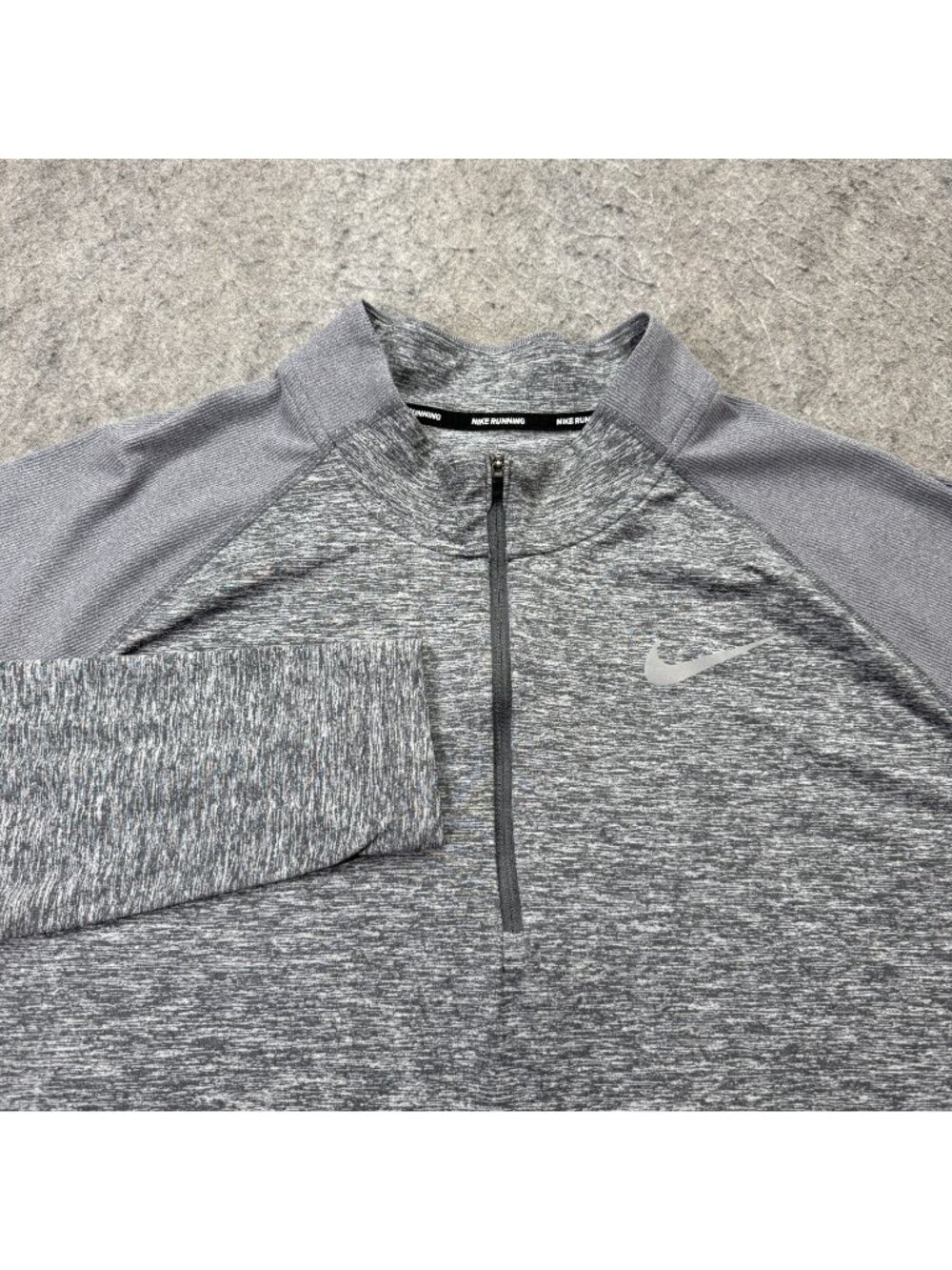 Nike Element 1/2 Zip Running Pullover Men 2XL Gray Reflective Long Sleeve b197